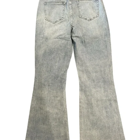 Light Wash High-Rise Distressed Flare Jeans - Women - Picture 7 of 11